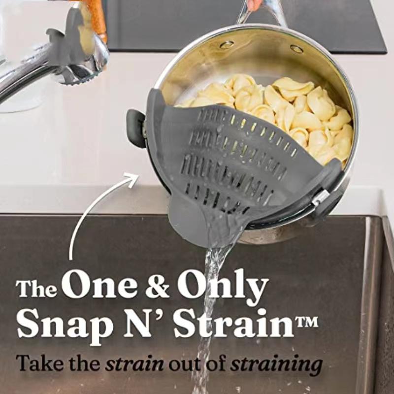 Adjustable Silicone Clip-On Strainer – Fits Pots, Pans & Bowls