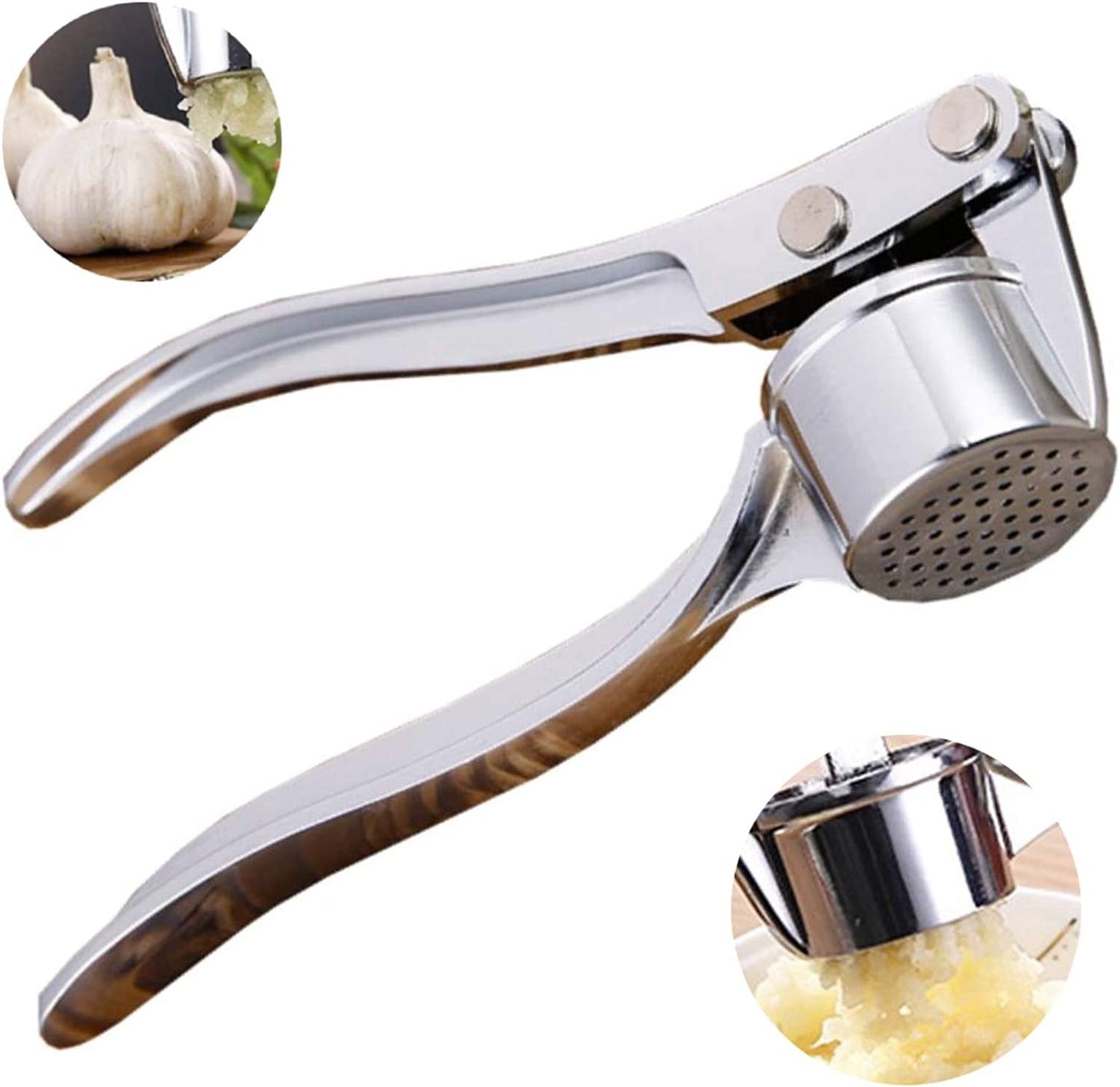 Premium Garlic Press – Stainless Steel Garlic Crusher & Ginger Mincer
