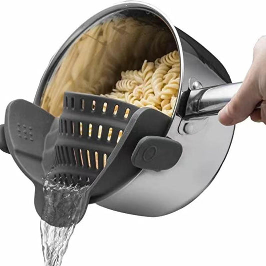 Adjustable Silicone Clip-On Strainer – Fits Pots, Pans & Bowls