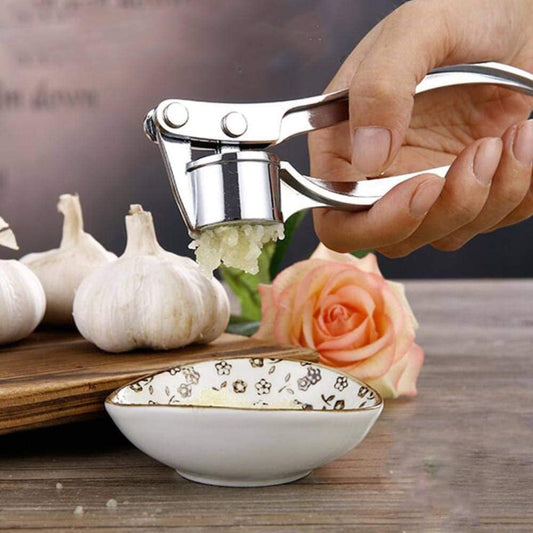 Premium Garlic Press – Stainless Steel Garlic Crusher & Ginger Mincer